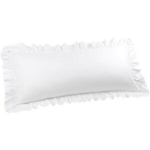 Microfiber Ruffle Body Pillowcases 1 Pc Envelope 20"x48" White